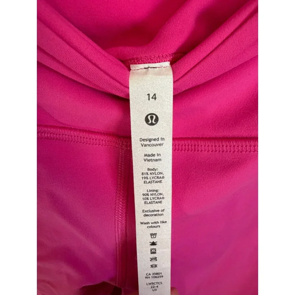 Lululemon Sonic Pink Align High-Rise Leggings 25” Crop Size 14 - Picture 6 of 6